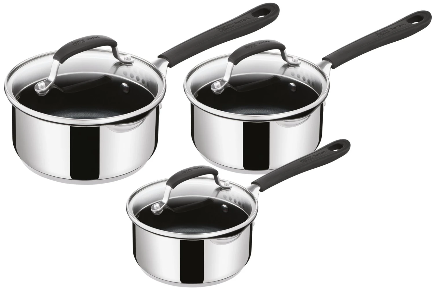 Tefal Jamie Oliver 3 Piece Non Stick Saucepan Set 1 Tefal Jamie Oliver 3 Piece Non Stick Saucepan Set