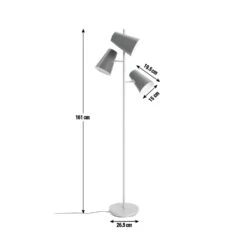 Habitat 3 Light Floor Lamp -Chic Household Items 9168187 R Z001E