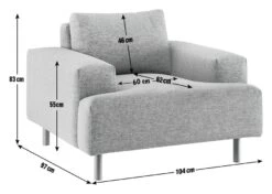 Habitat Julien Fabric Armchair - Charcoal -Chic Household Items 9172025 R Z020A