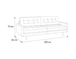 Habitat Fenner Fabric 3 Seater Sofa - Charcoal -Chic Household Items 9173440 R E001