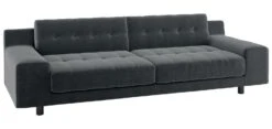 Habitat Hendricks Velvet 4 Seater Sofa - Dark Grey -Chic Household Items 9176368 R Z008A