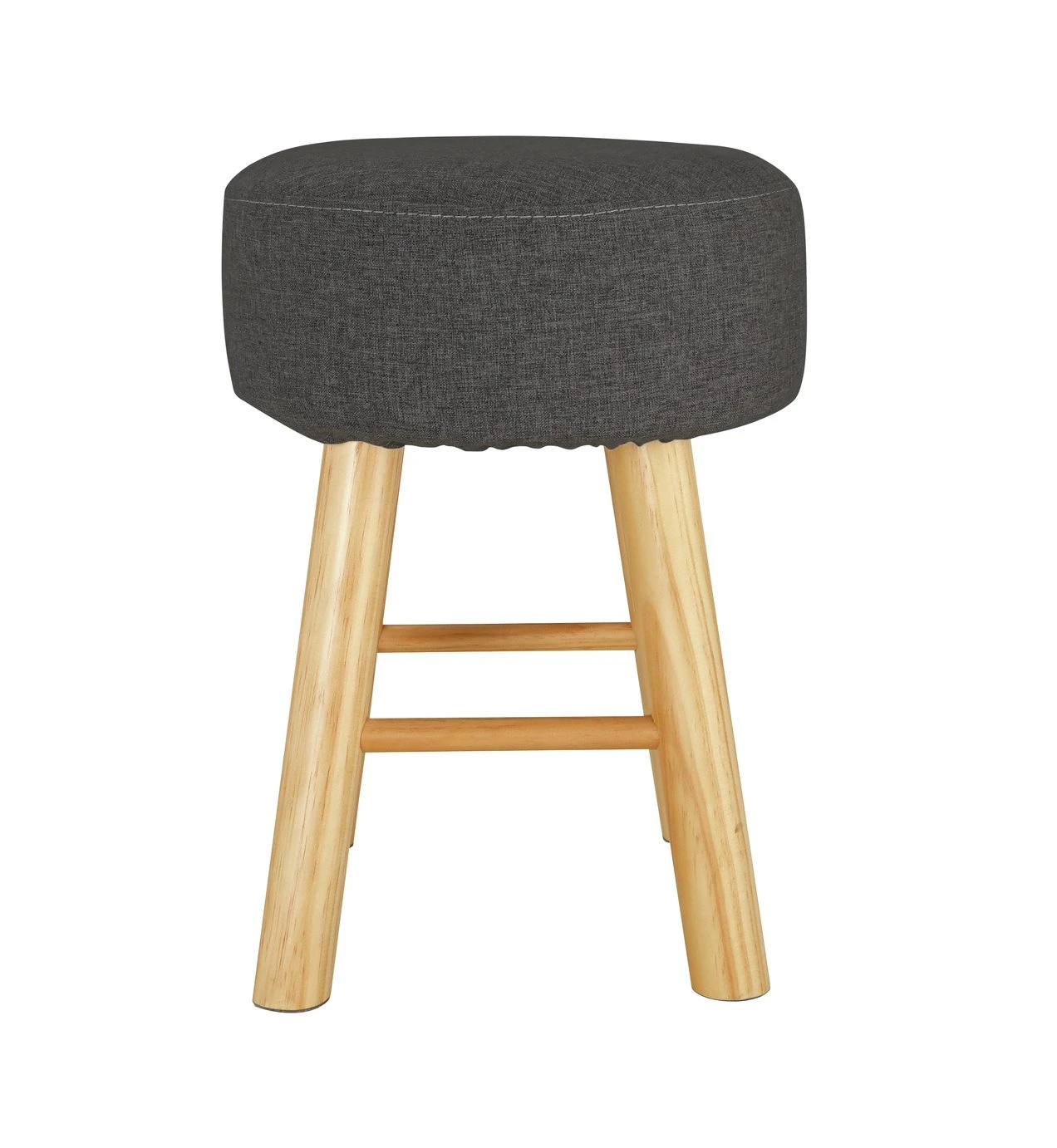 Habitat Sophie Small Fabric Stool - Charcoal 1 Habitat Sophie Small Fabric Stool - Charcoal