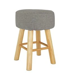 Habitat Sophie Small Fabric Stool - Light Grey 7 Habitat Sophie Small Fabric Stool - Light Grey -Chic Household Items 9180873 R Z002A