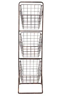 Habitat 3 Tier Antique Finish Vegetable Stand -Chic Household Items 9185885 R Z002A