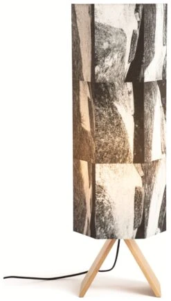 Habitat Whiteleaf Printed Column Floor Lamp - Black & White -Chic Household Items 9201910 R Z008A