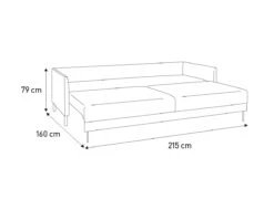 Habitat Hyde 3 Seater Fabric Sofa Bed - Charcoal -Chic Household Items 9202115 R Z020A