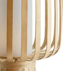 Habitat Achille Bamboo Table Lamp - Natural & White -Chic Household Items 9202256 R Z002A