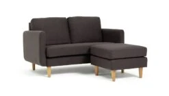 Habitat Remi Fabric 2 Seater Chaise Sofa In A Box - Charcoal