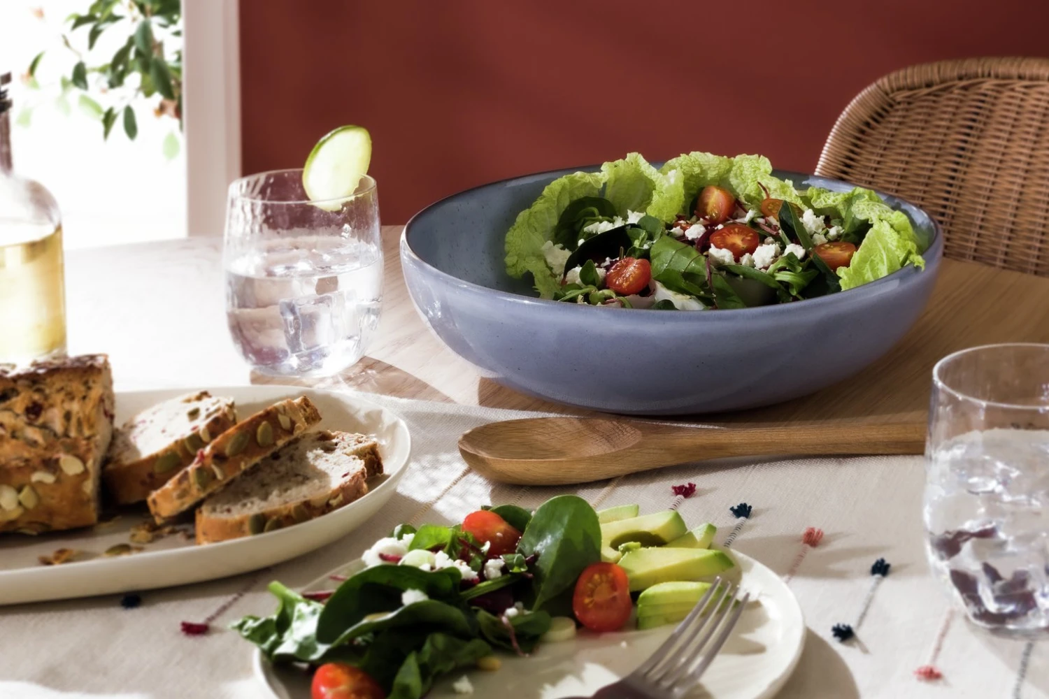 Habitat Evora Stoneware Serving Bowl - Blue 2 Habitat Evora Stoneware Serving Bowl - Blue - Image 2