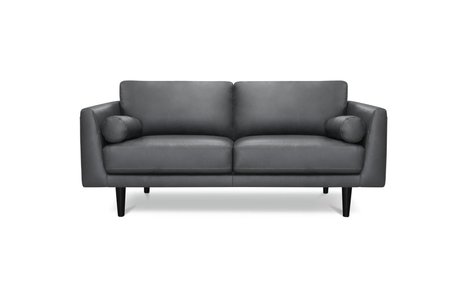 Habitat Jackson Leather 3 Seater Sofa - Grey 1 Habitat Jackson Leather 3 Seater Sofa - Grey
