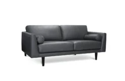 Habitat Jackson Leather 3 Seater Sofa - Grey 10 Habitat Jackson Leather 3 Seater Sofa - Grey -Chic Household Items 9204601 R Z002A