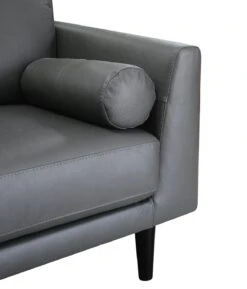 Habitat Jackson Leather 3 Seater Sofa - Grey 13 Habitat Jackson Leather 3 Seater Sofa - Grey -Chic Household Items 9204601 R Z007A