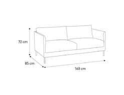 Habitat Hyde Velvet 2 Seater Sofa - Yellow 10 Habitat Hyde Velvet 2 Seater Sofa - Yellow -Chic Household Items 9204931 R E001