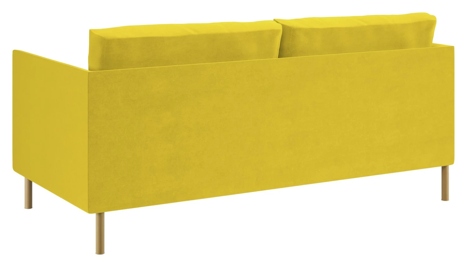 Habitat Hyde Velvet 2 Seater Sofa - Yellow 5 Habitat Hyde Velvet 2 Seater Sofa - Yellow - Image 5