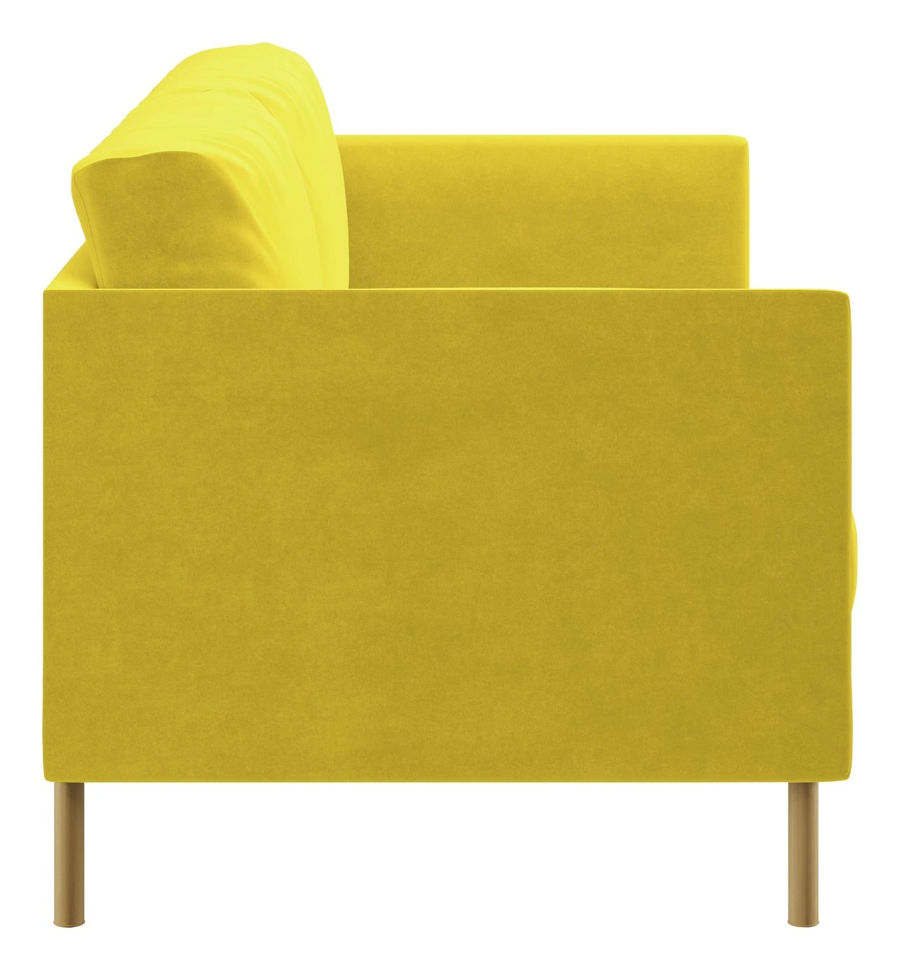 Habitat Hyde Velvet 2 Seater Sofa - Yellow 6 Habitat Hyde Velvet 2 Seater Sofa - Yellow - Image 6