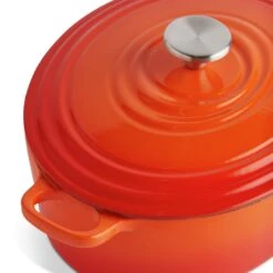 Habitat 4.7 Litre Cast Iron Oval Casserole Dish - Orange -Chic Household Items 9212363 R Z005A