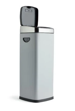 Habitat 30 Litre Square Touch Top Bin - Gunmetal -Chic Household Items 9212662 R Z002A