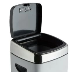 Habitat 30 Litre Square Touch Top Bin - Gunmetal -Chic Household Items 9212662 R Z003A