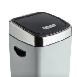 Habitat 30 Litre Square Touch Top Bin - Gunmetal -Chic Household Items 9212662 R Z004A