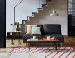 Habitat Teo Velvet 2 Seater Sofa - Yellow -Chic Household Items 9216840 R Z001C