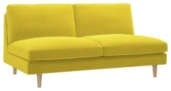 Habitat Teo Velvet 2 Seater Sofa - Yellow -Chic Household Items 9216840 R Z008A
