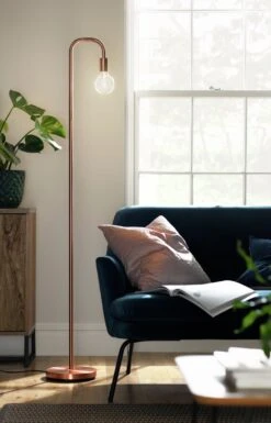 Habitat Rayner Floor Lamp - Rose Gold -Chic Household Items 9222061 R Z003C