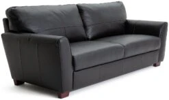 Habitat Milford Leather 4 Seater Sofa - Black -Chic Household Items 9223163 R Z004A