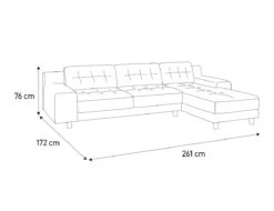 Habitat Hendricks Velvet Right Hand Corner Chaise Sofa-Green 10 Habitat Hendricks Velvet Right Hand Corner Chaise Sofa-Green -Chic Household Items 9269165 R E001