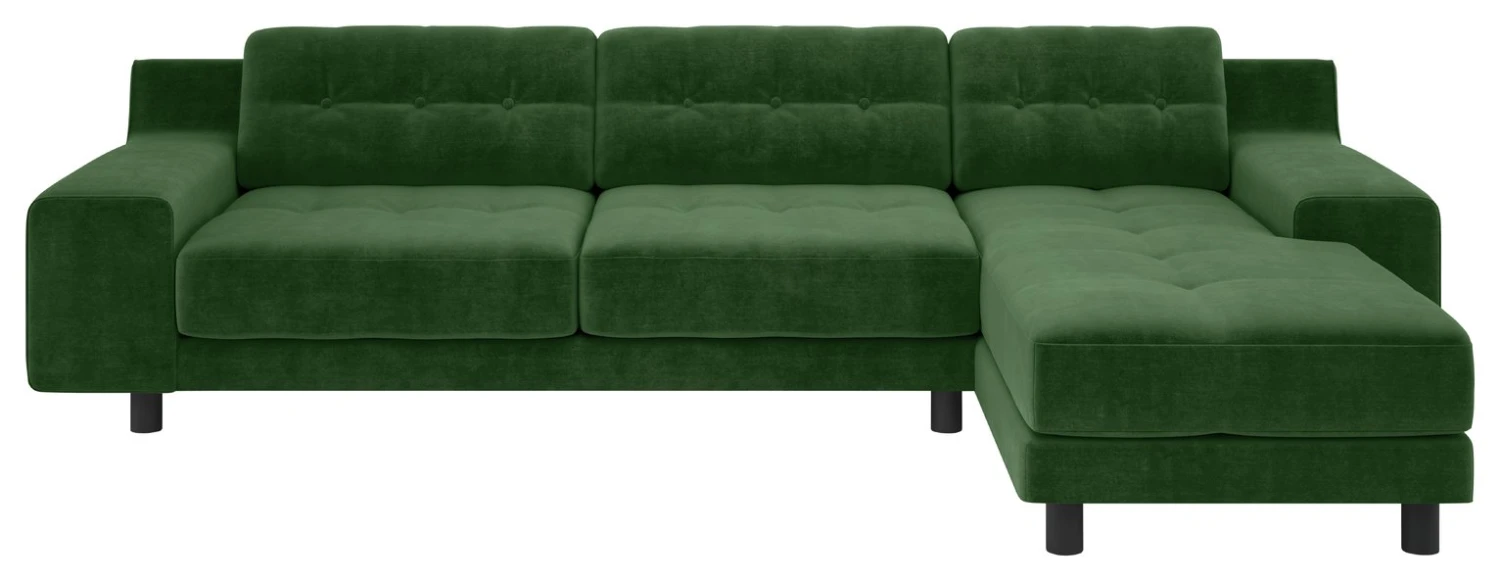 Habitat Hendricks Velvet Right Hand Corner Chaise Sofa-Green 5 Habitat Hendricks Velvet Right Hand Corner Chaise Sofa-Green - Image 5