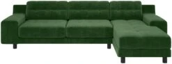 Habitat Hendricks Velvet Right Hand Corner Chaise Sofa-Green 12 Habitat Hendricks Velvet Right Hand Corner Chaise Sofa-Green -Chic Household Items 9269165 R Z003A