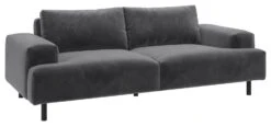 Habitat Julien Velvet 3 Seater Sofa - Grey -Chic Household Items 9301542 R Z008A