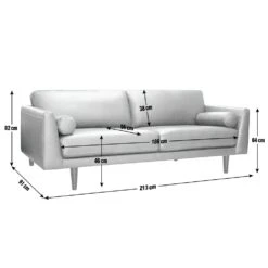 Habitat Jackson Leather 4 Seater Sofa - Grey 8 Habitat Jackson Leather 4 Seater Sofa - Grey -Chic Household Items 9303203 R E001