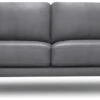 Habitat Jackson Leather 4 Seater Sofa - Grey