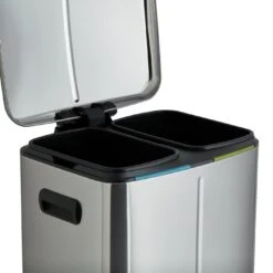 Habitat 40 Litre Recycling Bin - Stainless Steel -Chic Household Items 9307498 R Z004A