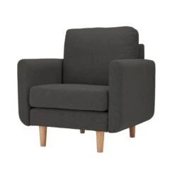 Habitat Remi Fabric Armchair In A Box - Charcoal -Chic Household Items 9308222 R Z004A