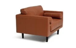 Habitat Jackson Leather Cuddle Chair - Tan -Chic Household Items 9309939 R Z004A
