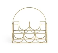 Habitat Japonica 5 Bottle Stainless Steel Wine Rack 7 Habitat Japonica 5 Bottle Stainless Steel Wine Rack -Chic Household Items 9311013 R Z002A