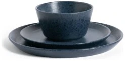Habitat Addison 12 Piece Stoneware Dinner Set - Blue -Chic Household Items 9311446 R Z002A