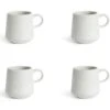 Habitat Addison Set Of 4 Speckled Mugs - White