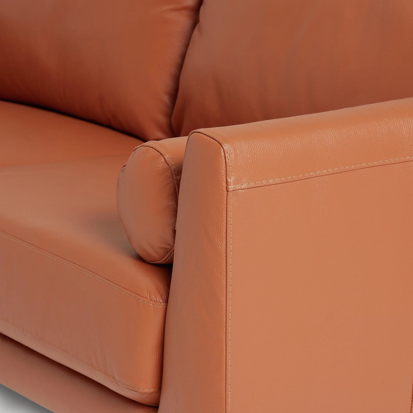 Habitat Jackson Leather 3 Seater Sofa - Tan 9 Habitat Jackson Leather 3 Seater Sofa - Tan - Image 9