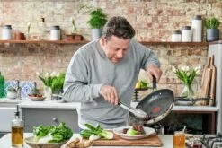 Tefal Jamie Oliver 24cm Non Stick Stainless Steel Frying Pan -Chic Household Items 9336373 R Z007A