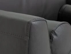 Habitat Jackson Leather Cuddle Chair - Grey -Chic Household Items 9338113 R Z005A