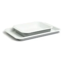 Habitat Set Of 2 Enamel Oven Tray Roaster Set -Chic Household Items 9340462 R Z003A
