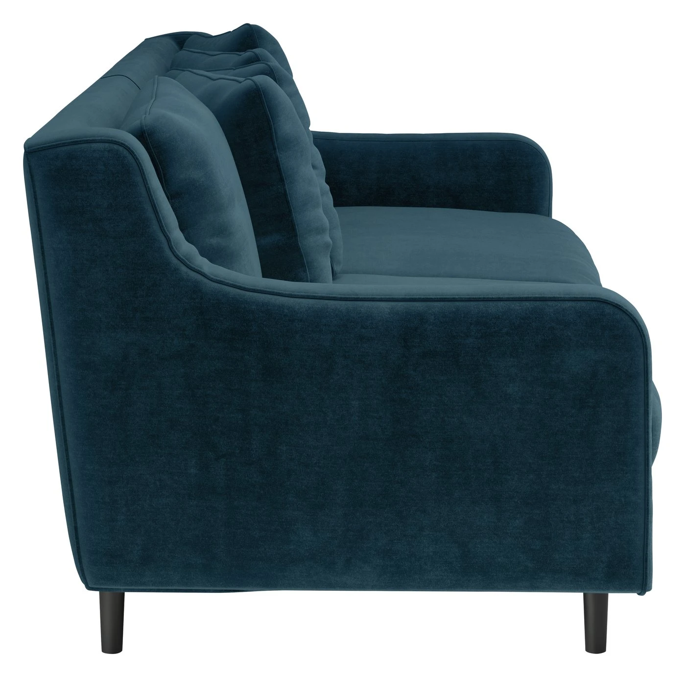 Habitat Swift Velvet 3 Seater Sofa - Blue 4 Habitat Swift Velvet 3 Seater Sofa - Blue - Image 4