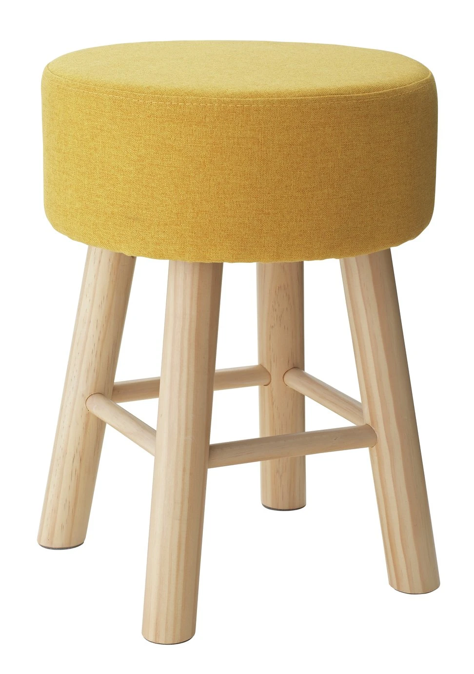 Habitat Sophie Small Fabric Stool - Yellow 2 Habitat Sophie Small Fabric Stool - Yellow - Image 2