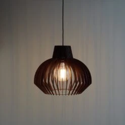 Habitat Achille Plywood Pendant Shade - Walnut -Chic Household Items 9361025 R Z004C