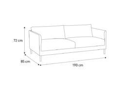 Habitat Hyde Leather 3 Seater Sofa - Tan -Chic Household Items 9372502 R E001