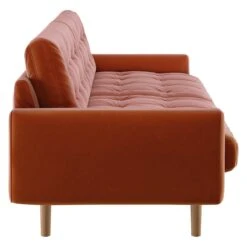 Habitat Fenner Velvet 3 Seater Sofa - Orange -Chic Household Items 9374232 R Z004A