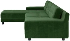 Habitat Hendricks Velvet Left Hand Corner Chaise Sofa-Green -Chic Household Items 9375554 R Z004A