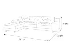 Habitat Hendricks Velvet Left Hand Corner Chaise Sofa-Green -Chic Household Items 9375554 R Z020A